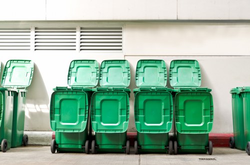Professional team conducting garage clearance service