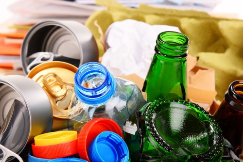 Sorting recyclable materials at a business premises